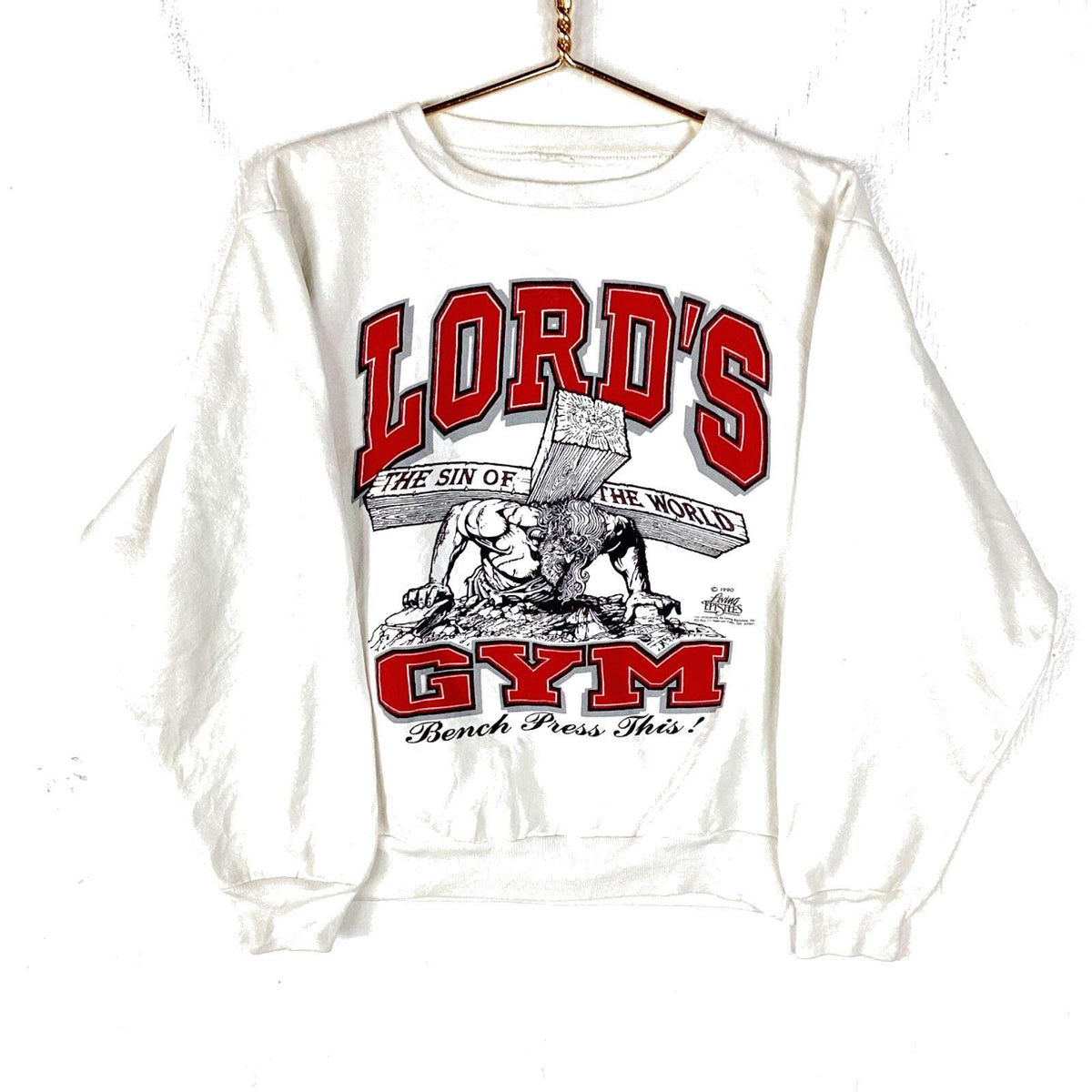 Vintage Lords Gym Sweatshirt Crewneck Small White 90s His Pain Is Your Pain Sweatshirt – Warm & Stylish · Must-Have Style