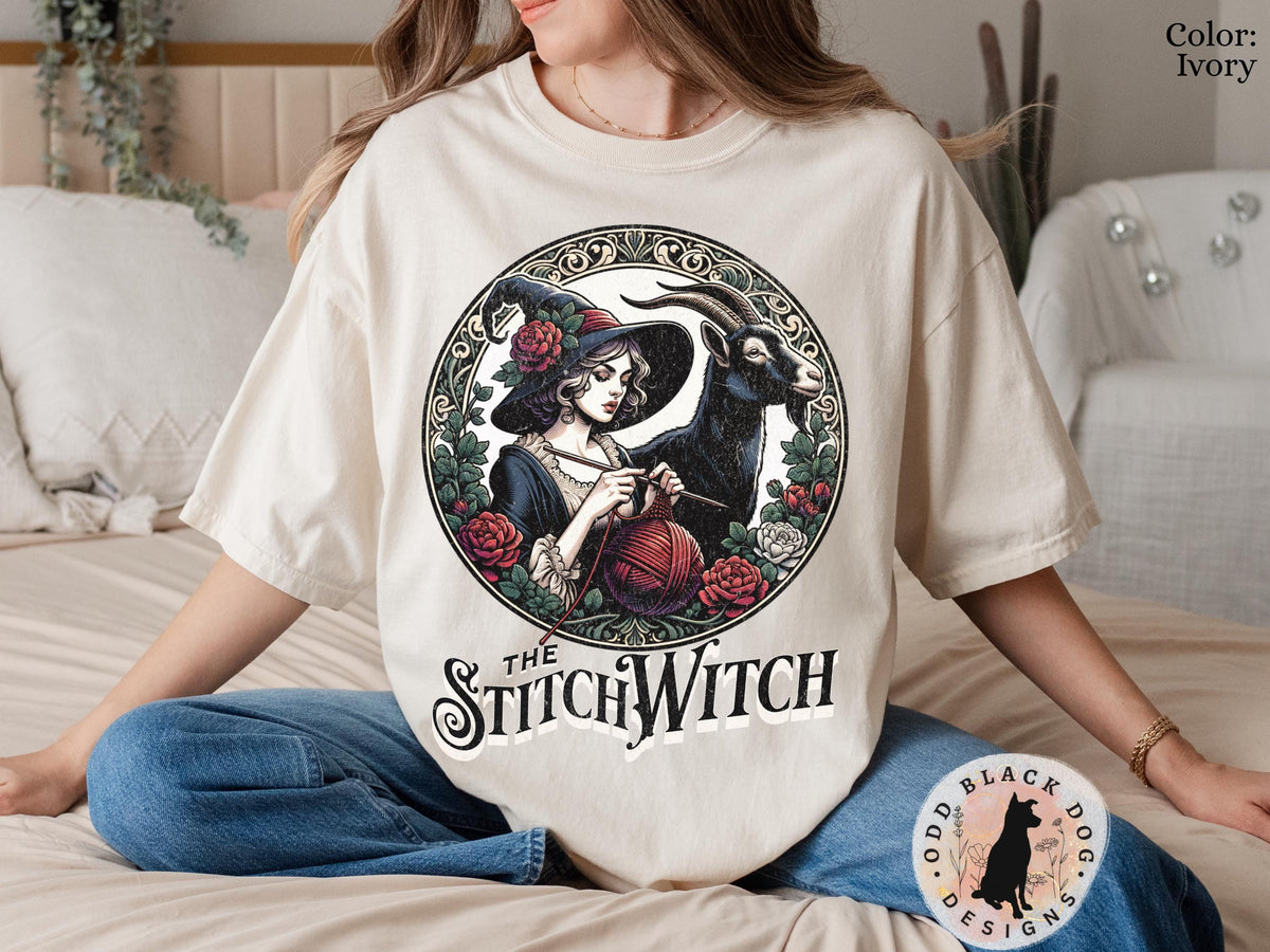 Cute Witchy Knitting TShirt Funny Craft Witch Knitting Tee Yarn Lover Shirt Witch Crochet Tshirt Knitting Shirt Crochet Lover Gift Shirt Graphic Tee – Soft Feel · Great Gift For Fans