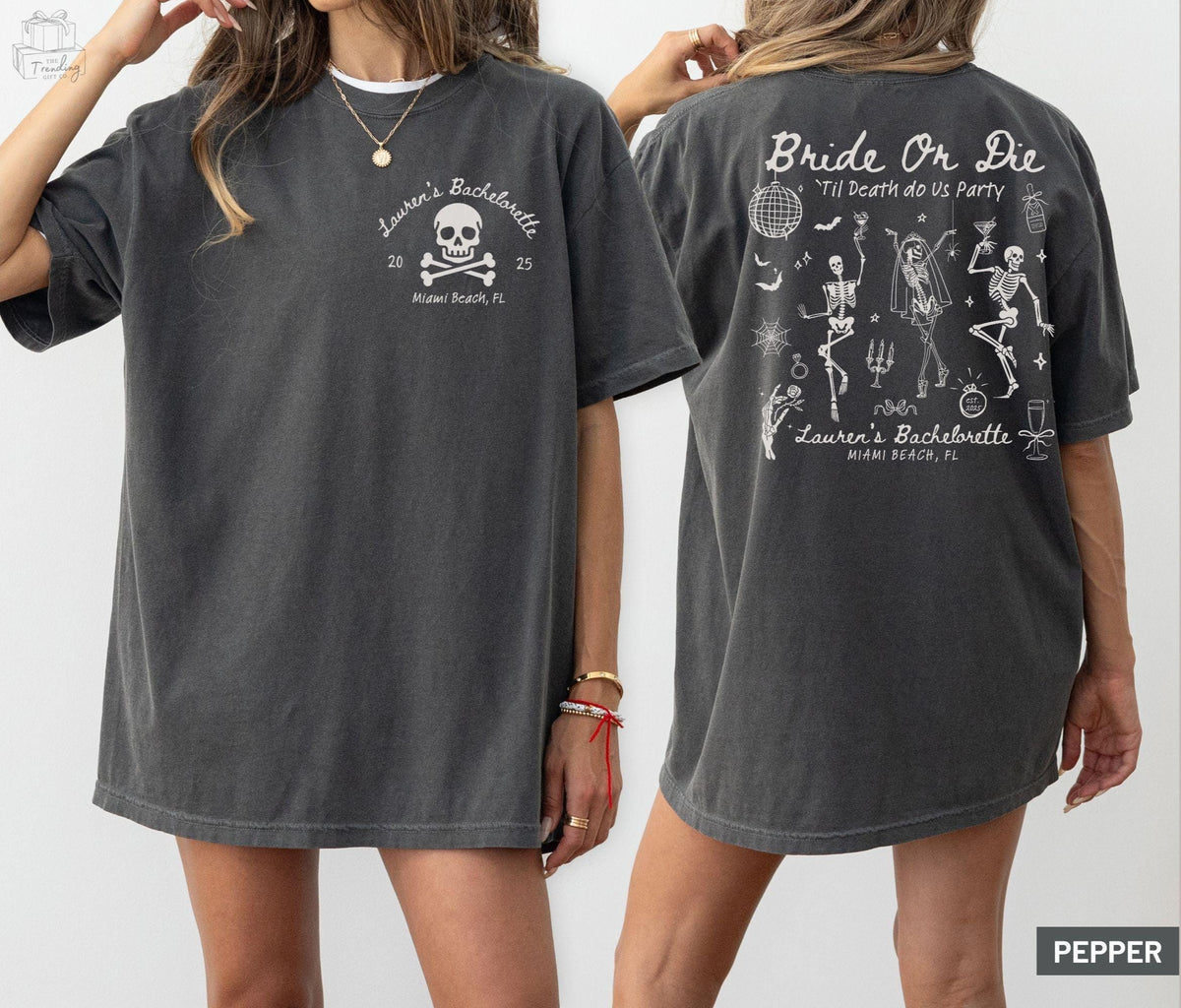 Bride Or Die Bachelorette Party Shirts Til Death Do Us Party Halloween Bachelorette Tees Funny Gothic Bride Tshirt Skeleton Bach Favors Graphic Tee – Cozy Vibes · Trending Graphic Apparel