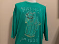 Vintage 80s Kiss Me Im Irish Leprechaun St Patrick39s Day 34 Longsleeve night gown Tshirt XL Graphic Tee – Bold Style · High-Quality Print