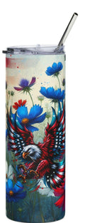 Patriotic Eagle American flag Tumbler 20oz Insulated Drinkware Summer BBQ Fourth of July Garden Party Gift for Nature Lovers Graphic Tee – Feel-Good Design · Top Pick For Any Outfit