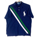 Vintage Polo Ralph Lauren Collar Shirt XL Blue Striped Big Pony Graphic Tee – Aesthetic Look · Top Pick For Any Outfit