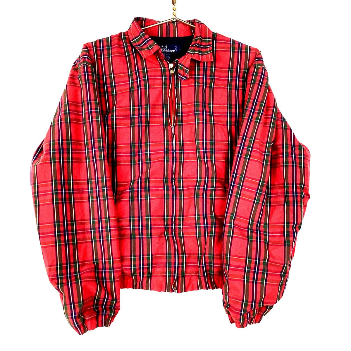 Vintage Polo Ralph Lauren Harrington Jacket Medium Plaid Full Zip Fleece Lined Graphic Tee – Warm & Stylish · Top Pick For Any Outfit