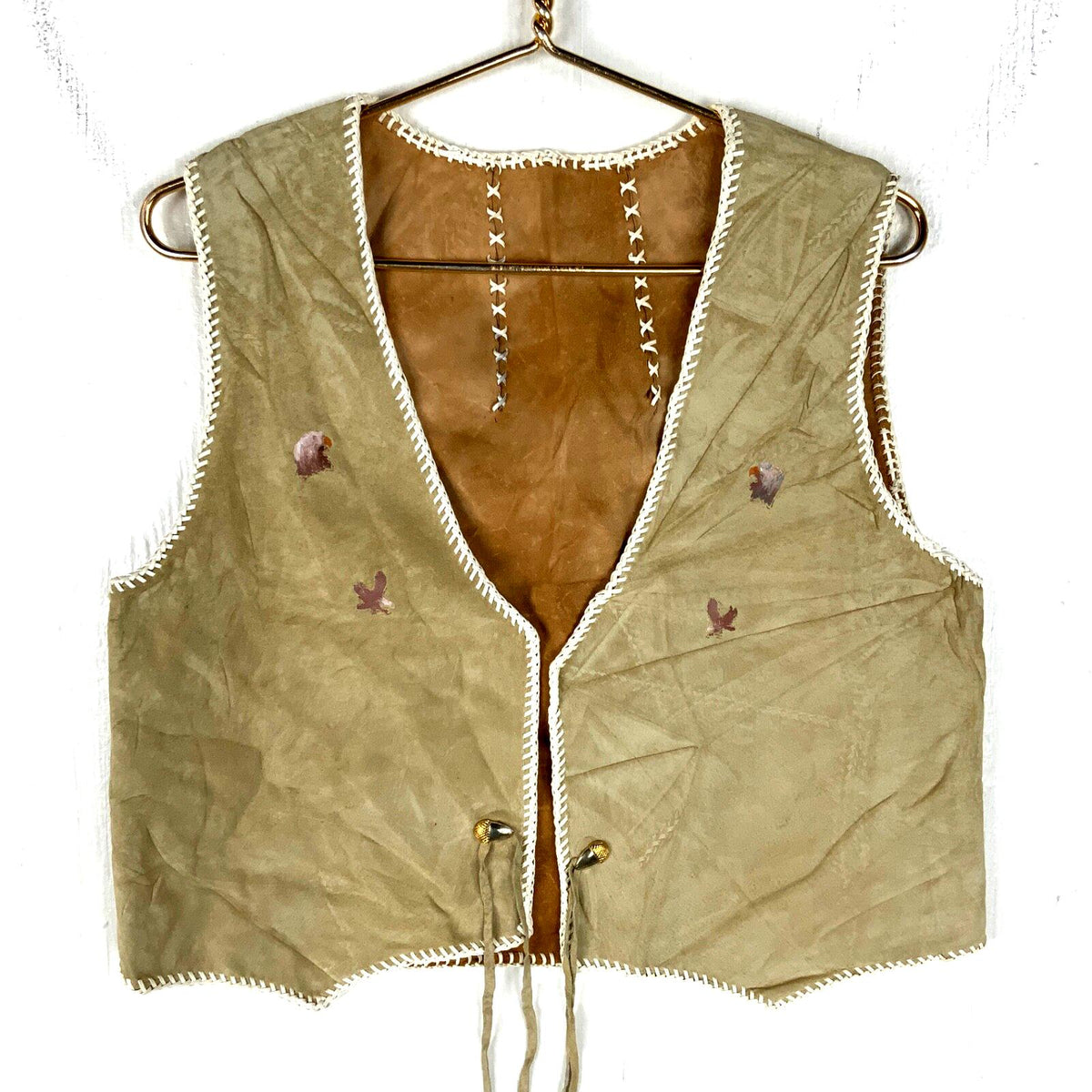 Vintage 1980s Suede Leather Vest Small Beige Western 8039s 9039s Graphic Tee – Premium Graphic · Great Gift For Fans
