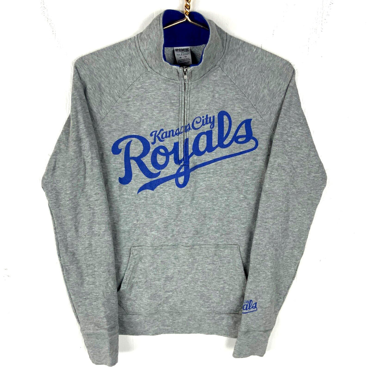Victoria39s Secret Pink Kansas City Royals Women39s Sweatshirt XS Gray 14 Zip Mlb Sweatshirt – Cozy Vibes · Perfect For Daily Wear