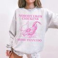 Chicken Lady Funny Saying Shirt Funny and Cute Chicken Lover Gift for Mothers Day 90s Throwback Sweatshirt Hot Pink Aesthetic for Farmer Sweatshirt – Bold Style · Great Gift For Fans