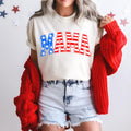 Varsity American Mama July 4th Mama July 4th Tee Independence Day Shirt TShirt Usa Patriotic Tee 4th of July Party TShirt Trendy Usa Graphic Tee – Warm & Stylish · Great Gift For Fans