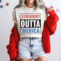 Straight Outta America Merica Shirt July 4th Tee Independence Day Shirt 4th of July Party TShirt Trendy 4th of July Graphic Tee – Warm & Stylish · Great Gift For Fans