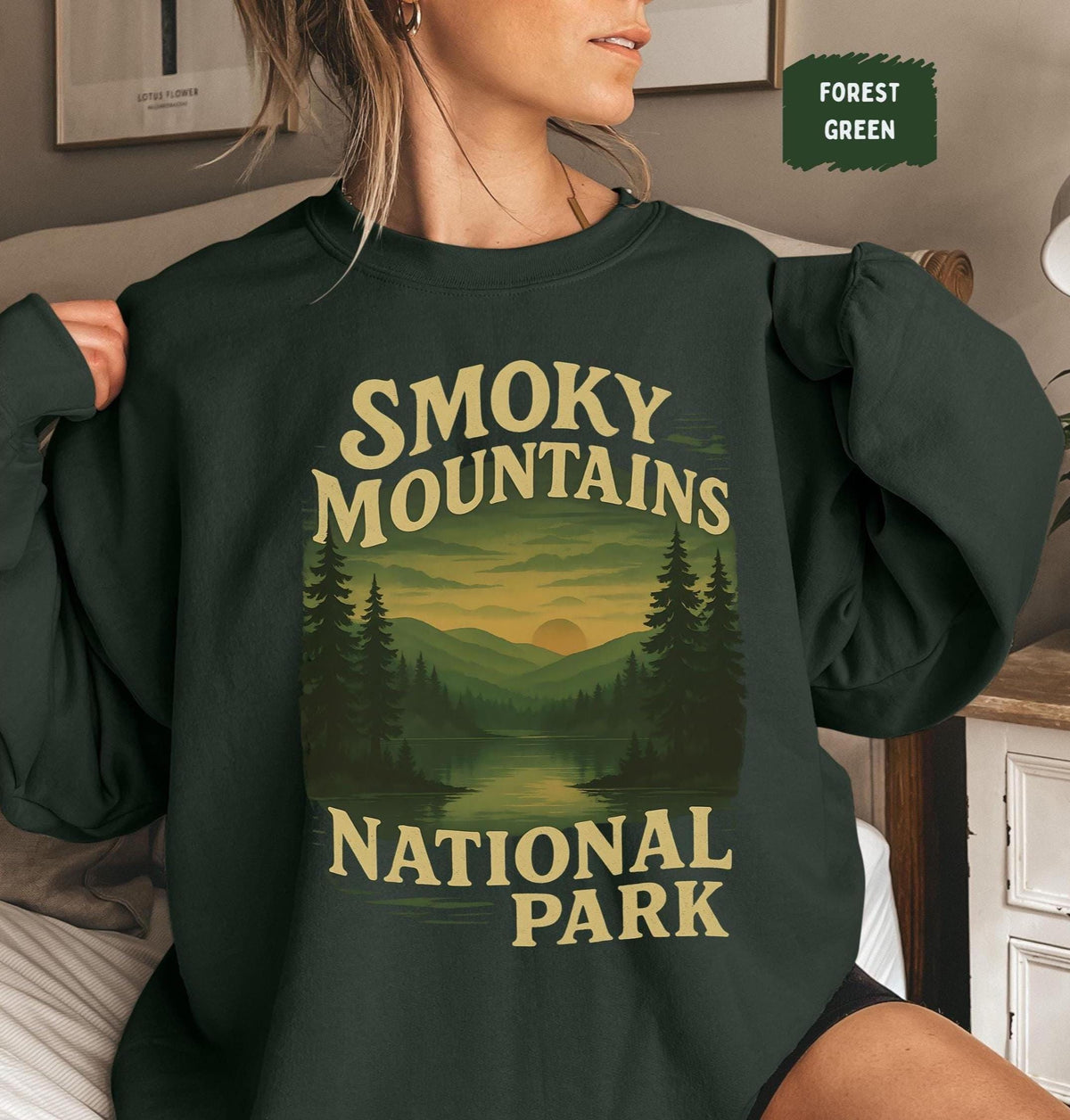 Retro Smoky Mountains Sweatshirt Vintage TN Park Jumper Nature Lover Gift Cozy Hike Pullover Outdoor Adventure Apparel Mountain Sweatshirt – Everyday Comfort · Trending Graphic Apparel