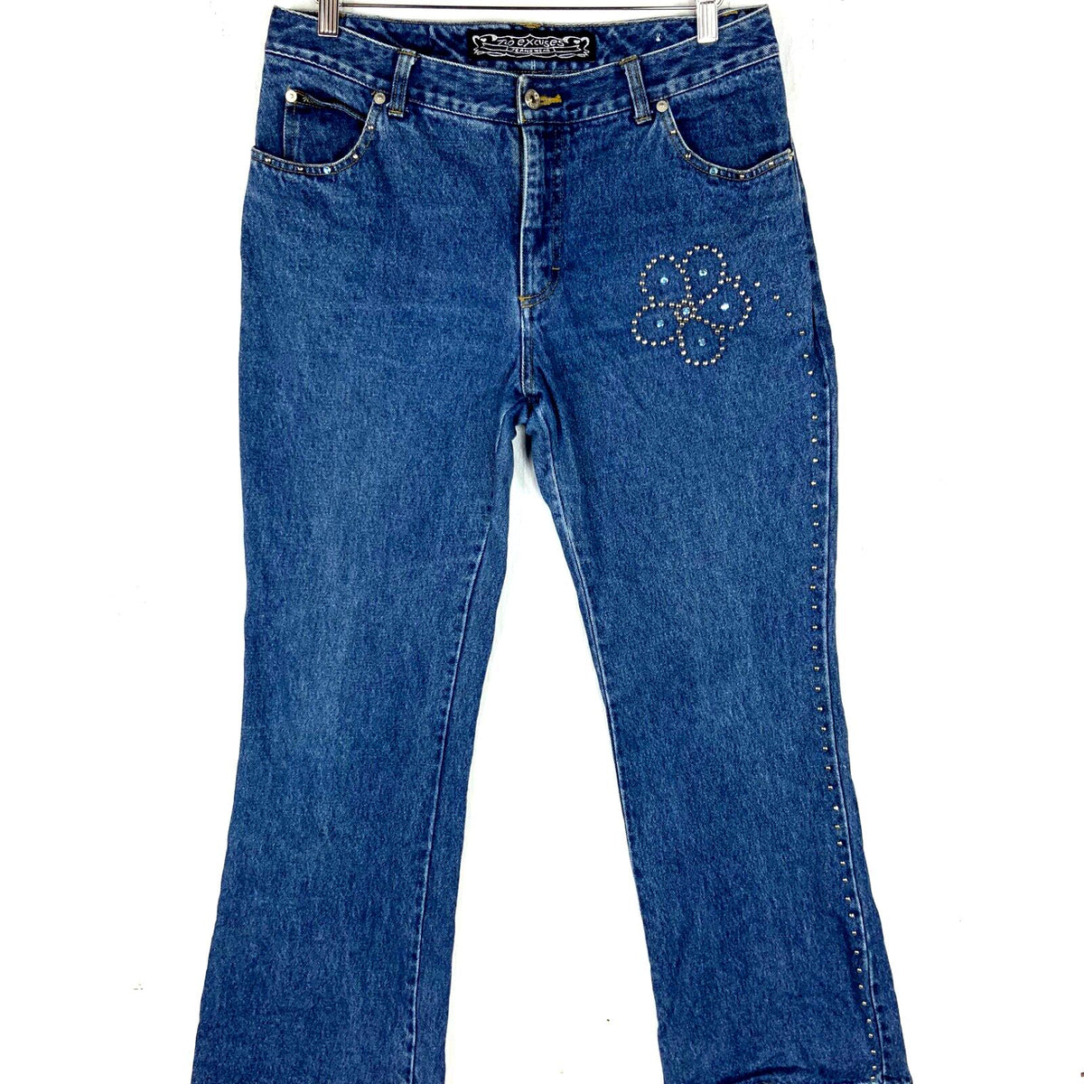 Vintage No Excuses Women39s Denim Jean 13 Blue Bootcut Graphic Tee – Cozy Vibes · Perfect For Daily Wear