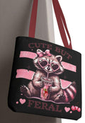 Raccoon Cute but Feral Tote bag Perfect Gift for Animal Lovers Spacious Shopper Bag Eco Friendly Grocery Bag Fun Animal Print Tote Tote Bag – Everyday Comfort · Great Gift For Fans
