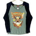 Harley Davidson Women39s Long Sleeve Hoodie Shirt XL Green Rhinestone Hoodie – Warm & Stylish · High-Quality Print