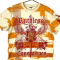 Y2K Ruthless Conspiracy TShirt XL Beige Double Sided Striped Glitter Raw Blue Graphic Tee – Easygoing Wear · High-Quality Print