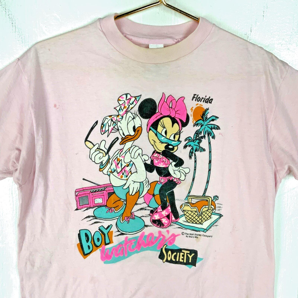 Vintage Disney TShirt Large Cartoon Boy Watchers Minnie Mouse Daisy Duck 70s Graphic Tee – Fan Favorite · Great Gift For Fans
