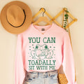 Funny Frog Lover Sweatshirt with Positive Affirmation Cute Animal Lover Gift for Coffee Lover Nostalgic 90s or Early 2000s Aesthetic Frog Sweatshirt – Bold Style · Perfect For Daily Wear