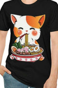 Cat Ramen T Shirt Korean noodle Perfect Gift for Foodies Anime Fans Casual Wear Birthdays Celebrations Japanese roman noodle Graphic Tee – Bold Style · Great Gift For Fans