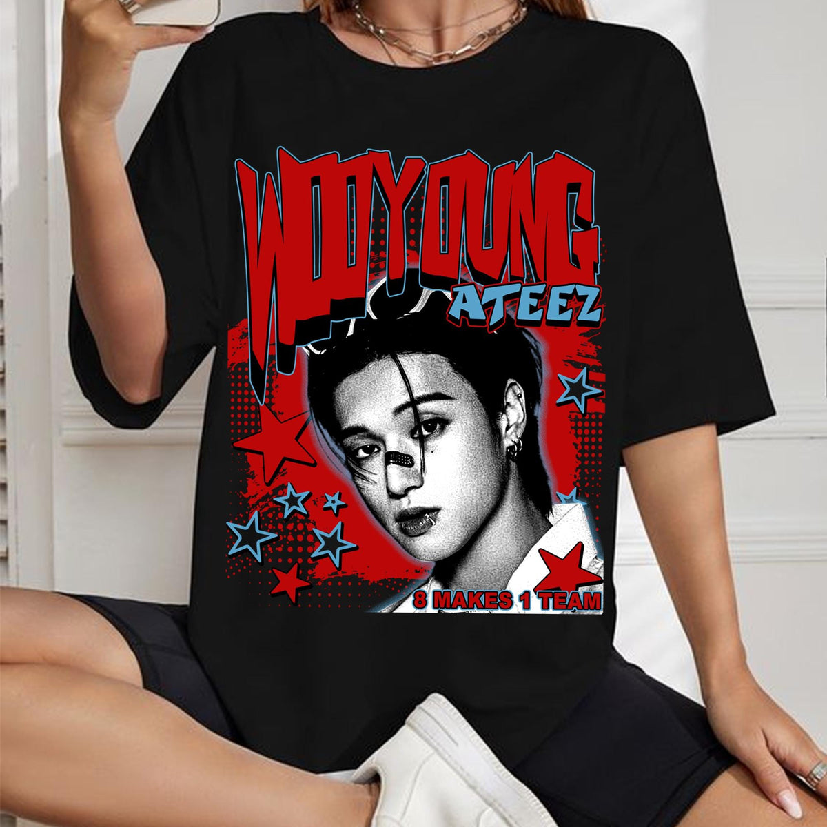 Retro Wooyoung Ateez T shirt Ateez 2025 World Tour In Your Fantasy Shirt Ateez Golden Hour Part 2 Shirt Ateez Members Kpop Shirt Sweater Graphic Tee – Feel-Good Design · Great Gift For Fans