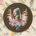 Girl with a Pearl Earring Johannes Vermeer Floral Collage with Butterflies Boho Art History Sticker Famous Painting Goblincore Gift Graphic Tee – Everyday Comfort · Great Gift For Fans