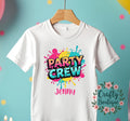 Party Crew T Shirt Colorful Girls Birthday Top Matching Tshirts Personalised Kids Birthday Tee Teenager Birthday Gift 1303 Graphic Tee – Warm & Stylish · Trending Graphic Apparel