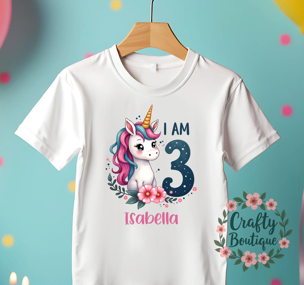 3rd Birthday Tshirt Girls Birthday Outfit Third Birthday Shirt Kids Birthday Shirt I am Three Tee Personalized Girl Birthday Tee 1388 Graphic Tee – Bold Style · Top Pick For Any Outfit