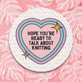 Cute Knitting Lover Sticker for Mom Who Loves Knitting Funny Saying Knit Lover Sticker with Heart Silly Mother39s Day Gift for Grandma Graphic Tee – Fan Favorite · Trending Graphic Apparel