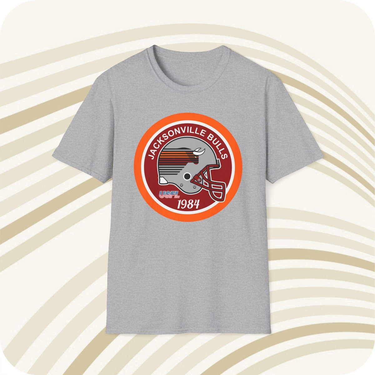Throwbackmax Jacksonville Bulls 1984 USFL Football Classic Cut T Shirt Vintage Sports Tee Retro Football Apparel Graphic Tee – Everyday Comfort · Must-Have Style