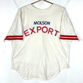 Vintage Molson Export TShirt Large White Made In Canada BaseballStyle 1980s Graphic Tee – Aesthetic Look · Great Gift For Fans
