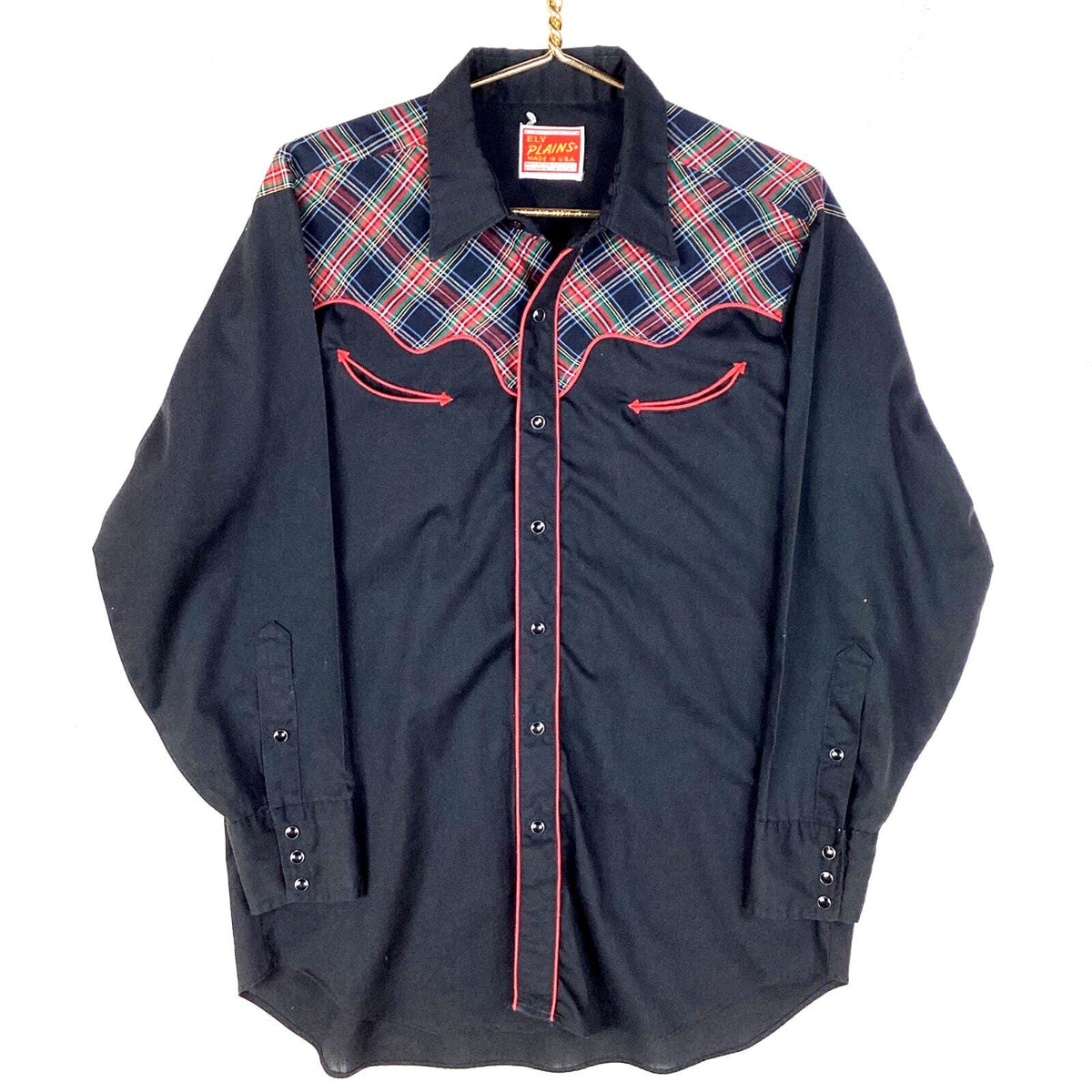Vintage Ely Plains Western Shirt Size XL Black Pearl Snap Made In Usa 80s 90s Graphic Tee – Easygoing Wear · High-Quality Print