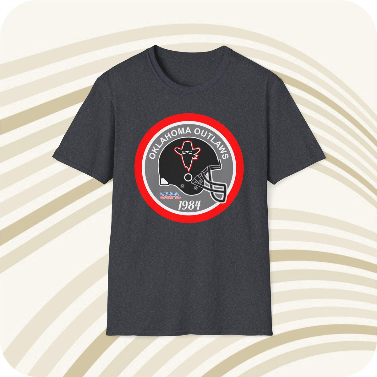 Throwbackmax Oklahoma Outlaws 1984 USFL Football Classic Cut T Shirt Vintage Sports Tee Retro Football Apparel Graphic Tee – Cozy Vibes · Must-Have Style
