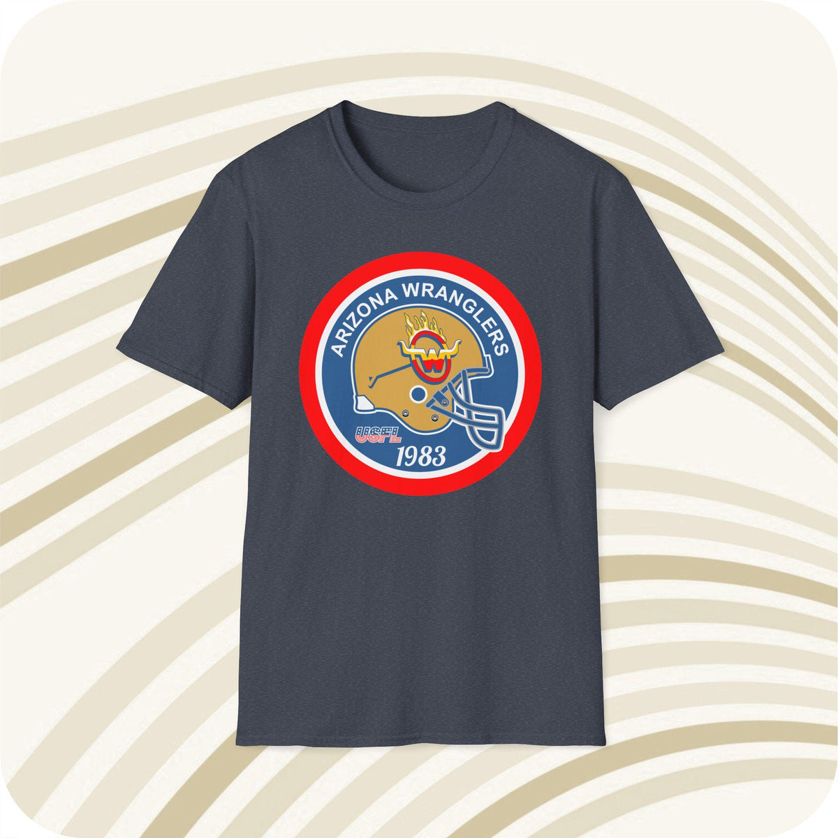 Throwbackmax Arizona Wranglers 1983 USFL Football Classic Cut T Shirt Vintage Sports Tee Retro Football Apparel Graphic Tee – Bold Style · Must-Have Style