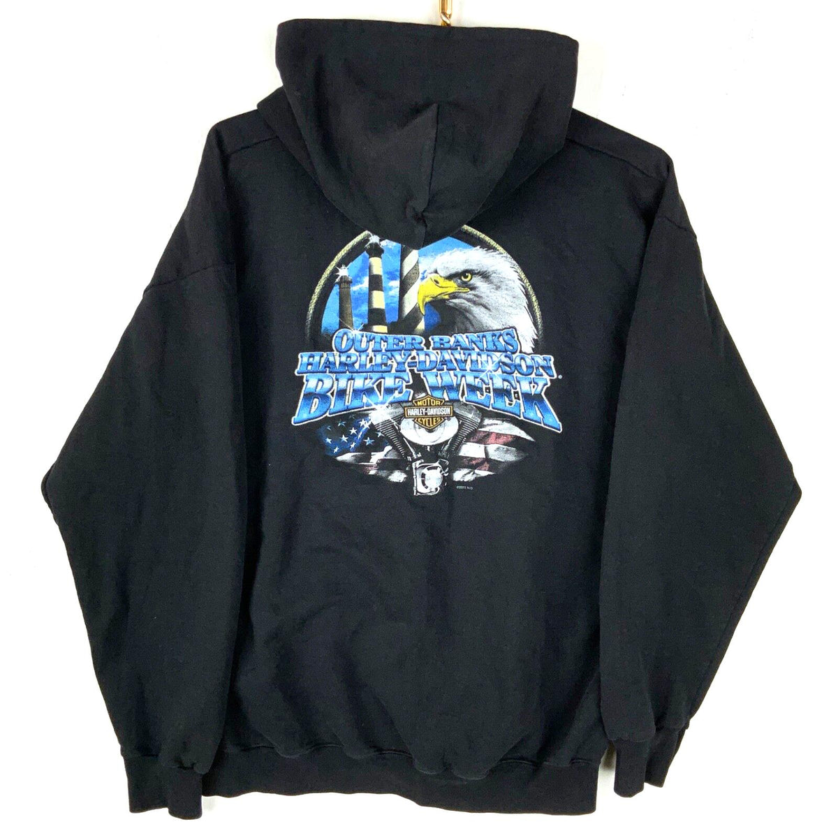 Harley Davidson Sweatshirt Hoodie Medium Black Full Zip Outer Banks Bike Week Hoodie – Aesthetic Look · Trending Graphic Apparel