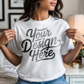 White Bella Canvas 3001 Mockup Black Model T shirt Mockup 3001 Bella Canvas White T Shirt Mockup Bella Canvas T Shirt White Shirt Mockup Graphic Tee – Cozy Vibes · Trending Graphic Apparel