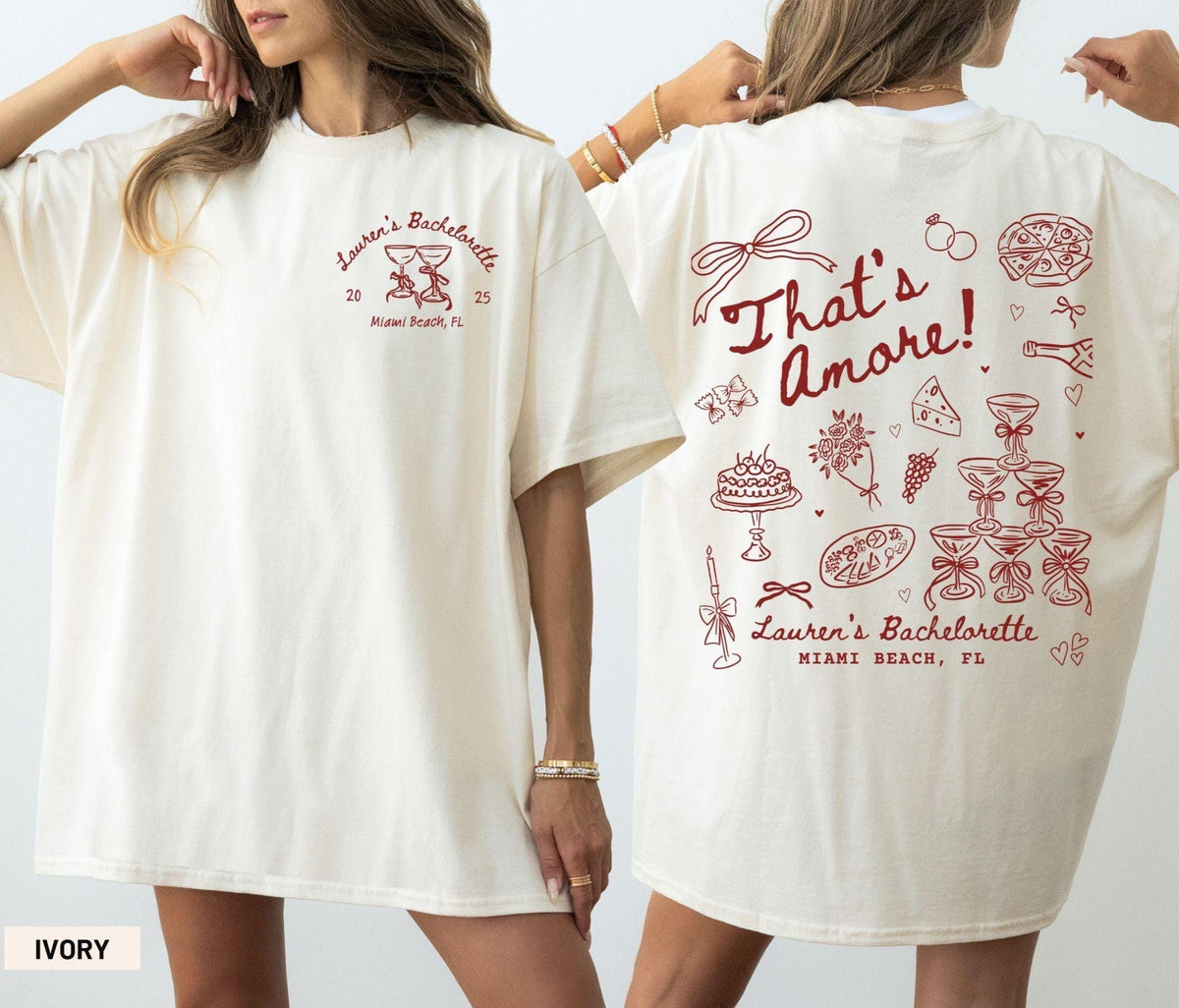 Personalized That39s Amore Bachelorette Shirt Italian Theme Bach Party Tshirt Pizza Wine Custom Bridesmaid Outfits Graphic Tee – Cozy Vibes · High-Quality Print