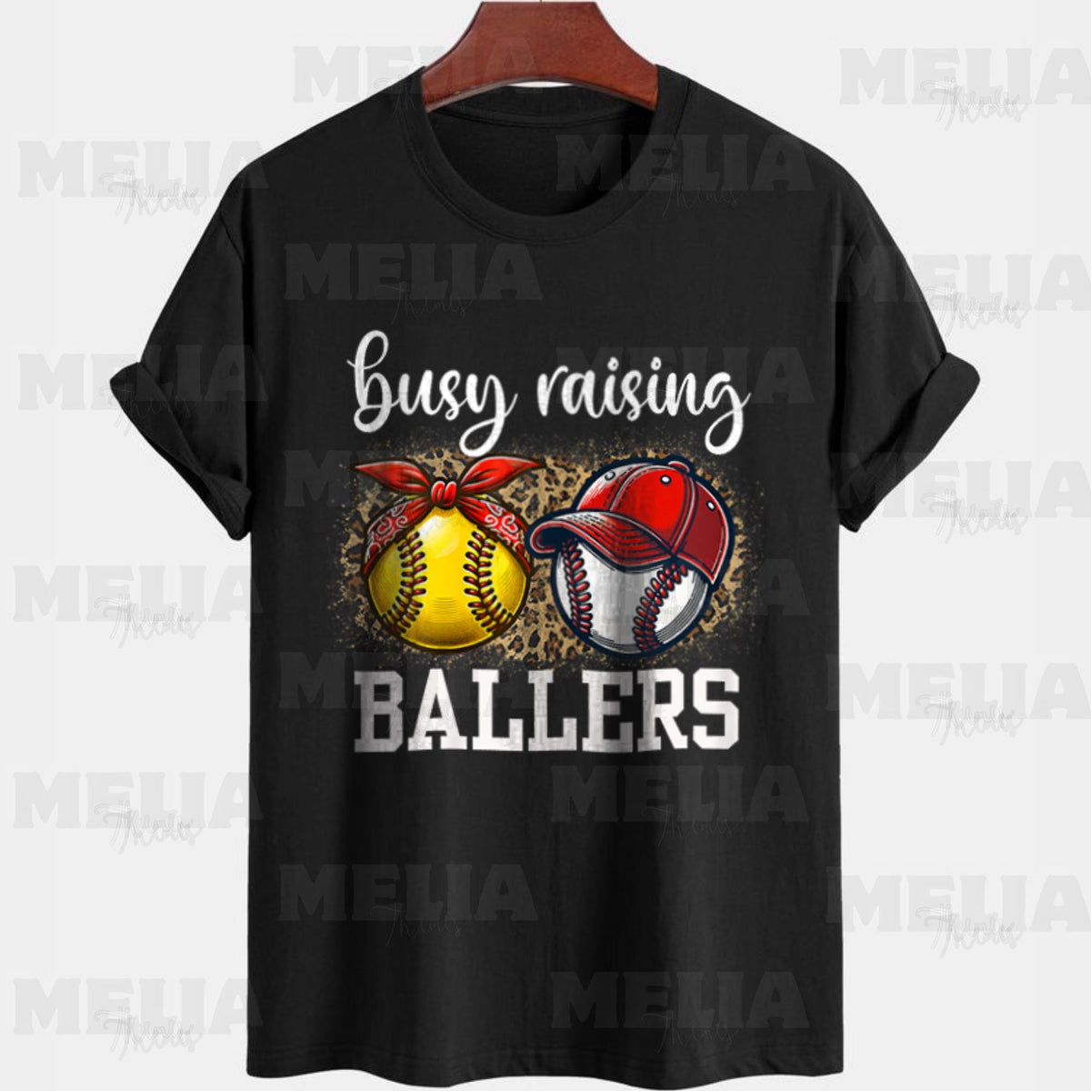 Busy Raising Ballers T Shirt PNG Design Leopard Print Softball Baseball Mom PNG Printable Digital Download for Game Day Shirt Projects Graphic Tee – Warm & Stylish · Perfect For Daily Wear