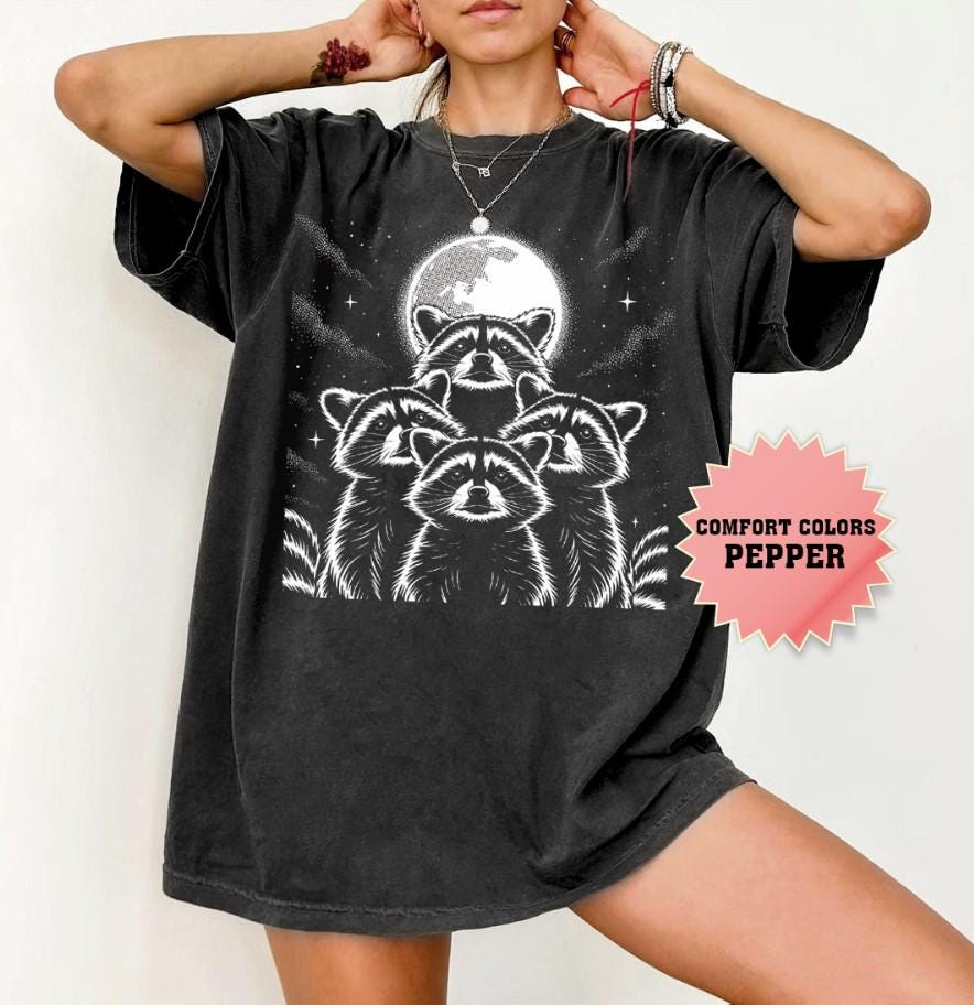 Three Raccoons Vintage Shirt Raccoon Retro T Shirt Funny Raccon Tee Oversized Raccoon Moon T shirt Raccoon Lovers Shirt Graphic Tee – Feel-Good Design · High-Quality Print