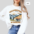 Retro Wyoming National Park Sweatshirt Vintage Yellowstone Wildlife Crewneck Nature Lover Gift Outdoor Adventure Apparel Mountain Hiker Sweatshirt – Soft Feel · Must-Have Style