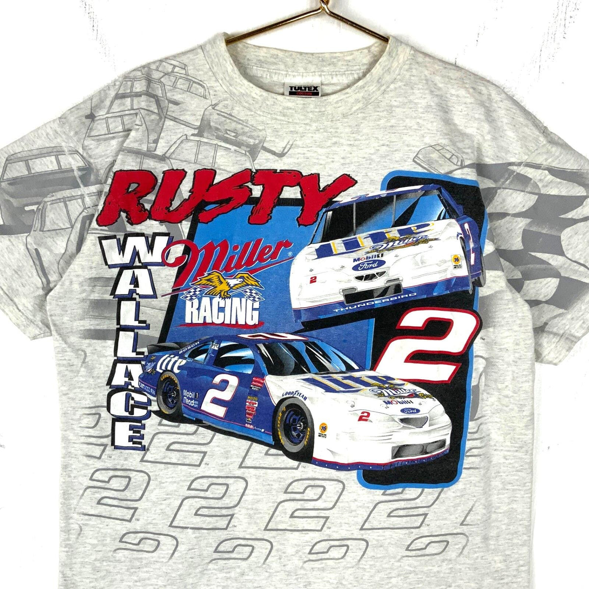 Vintage Nascar Racing Tshirt XL Gray All Over Print Miller Racing Rusty Wallace Graphic Tee – Aesthetic Look · Trending Graphic Apparel