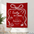 Lucky In Love Bridal Shower Banner Las Vegas Bachelorette Party Decor Custom Bachelorette Photo Backdrop Welcome SignCasino Bach Tapestry Graphic Tee – Aesthetic Look · High-Quality Print