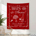 Thats Amore Bachelorette Party Banner Personalized Italian Themed Bridal Shower Decor Custom Pizza Wine Tapestry Bridal Party Photo Sign Graphic Tee – Aesthetic Look · Trending Graphic Apparel