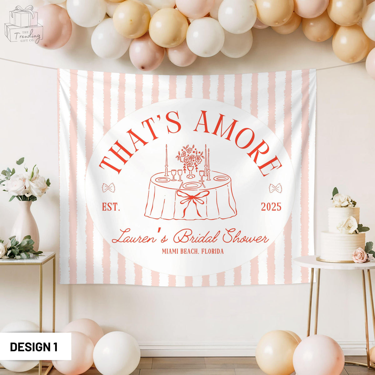 That39s Amore Bridal Shower Banner Personalized Italian Theme Bachelorette Party Photo Backdrop TapestryPizza Decor Wine Bridal Shower Sign Graphic Tee – Warm & Stylish · Top Pick For Any Outfit