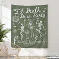 Til Death Do Us Party Bachelorette Banner Personalized Gothic Skeleton Bride Photo Backdrop TapestryFunny Halloween Wedding Favors Graphic Tee – Fan Favorite · Perfect For Daily Wear