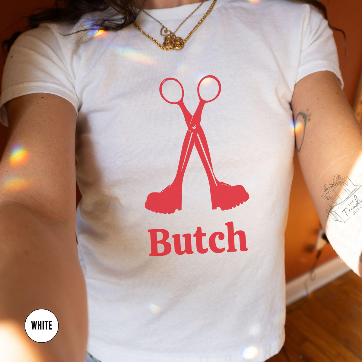 Subtle Lesbian Pride Baby Tee Butch Lesbian Girlfriend Gift WLW Femme Shirt Queer Fashion Gay Love Babytee Pride Merch Scissor Tee Graphic Tee – Warm & Stylish · Must-Have Style