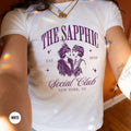 Subtle Lesbian Pride Baby Tee Sapphic Social Club Tshirt WLW Femme Shirt Vintage Queer Fashion Bisexual Gay Love Babytee Pride Merch Graphic Tee – Fan Favorite · Perfect For Daily Wear