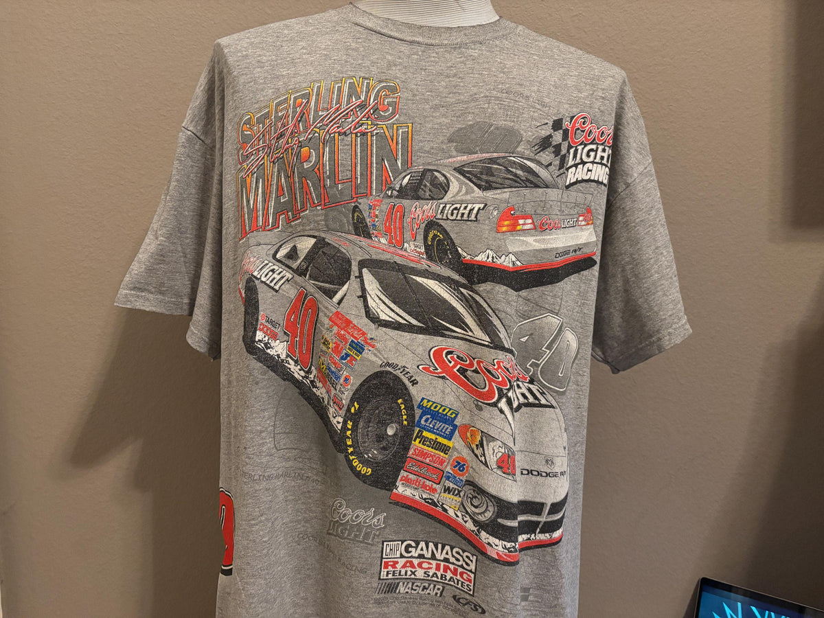 Vintage 90s Sterling Marlin Coors Light Beer Nascar Racing 40 Tshirt XXL Graphic Tee – Feel-Good Design · Trending Graphic Apparel