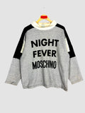 Rare Moschino Cheap And Chic Sweatshirt Large Moschino Night Fever Spellout Crewneck Pullover Jumper Sweater Brand Designer Gray Size L Sweatshirt – Warm & Stylish · Must-Have Style