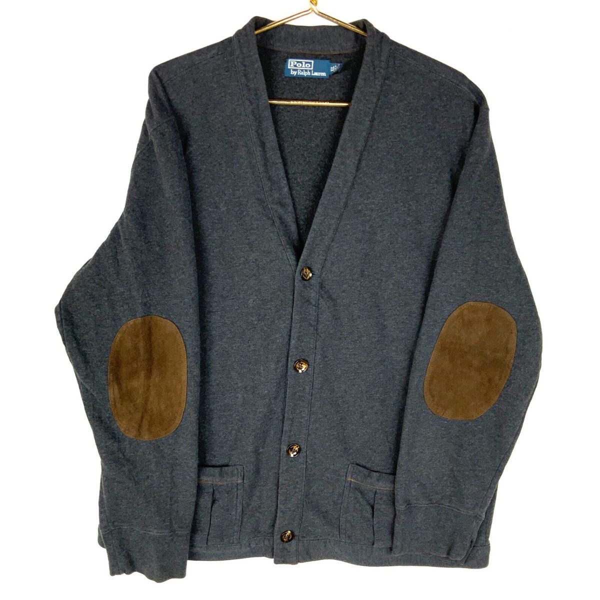 Vintage Polo By Ralph Lauren Sweatshirt Sweater Cardigan Size XL Gray Button Up Sweatshirt – Aesthetic Look · High-Quality Print