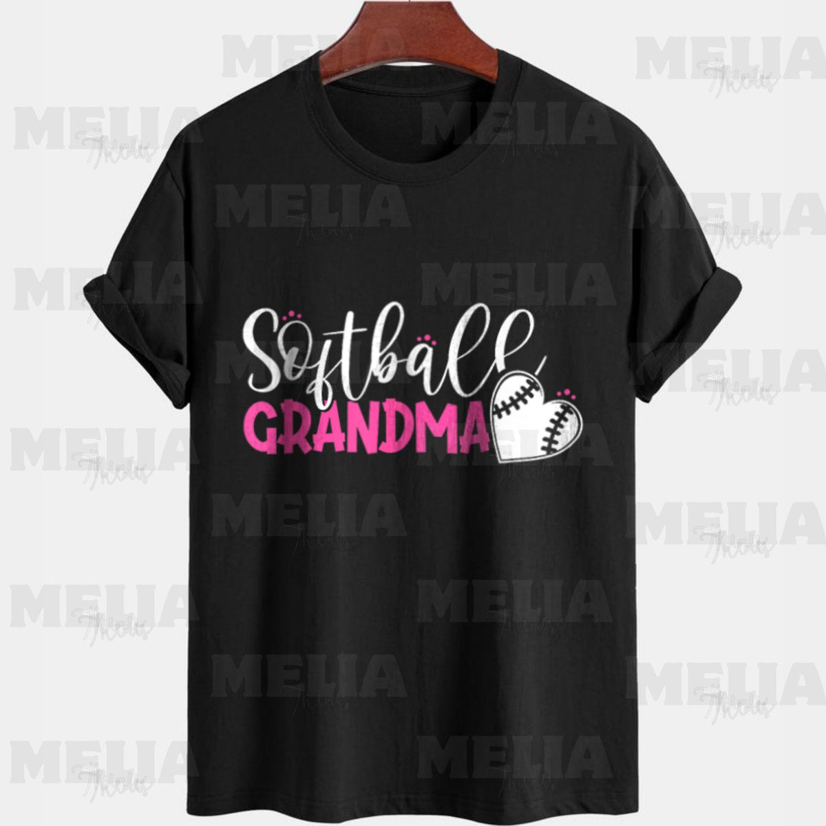 Softball Grandma PNG Design for T Shirt Printing Sublimation DIY Crafts Digital Download Transparent Background High Resolution File Graphic Tee – Aesthetic Look · Perfect For Daily Wear