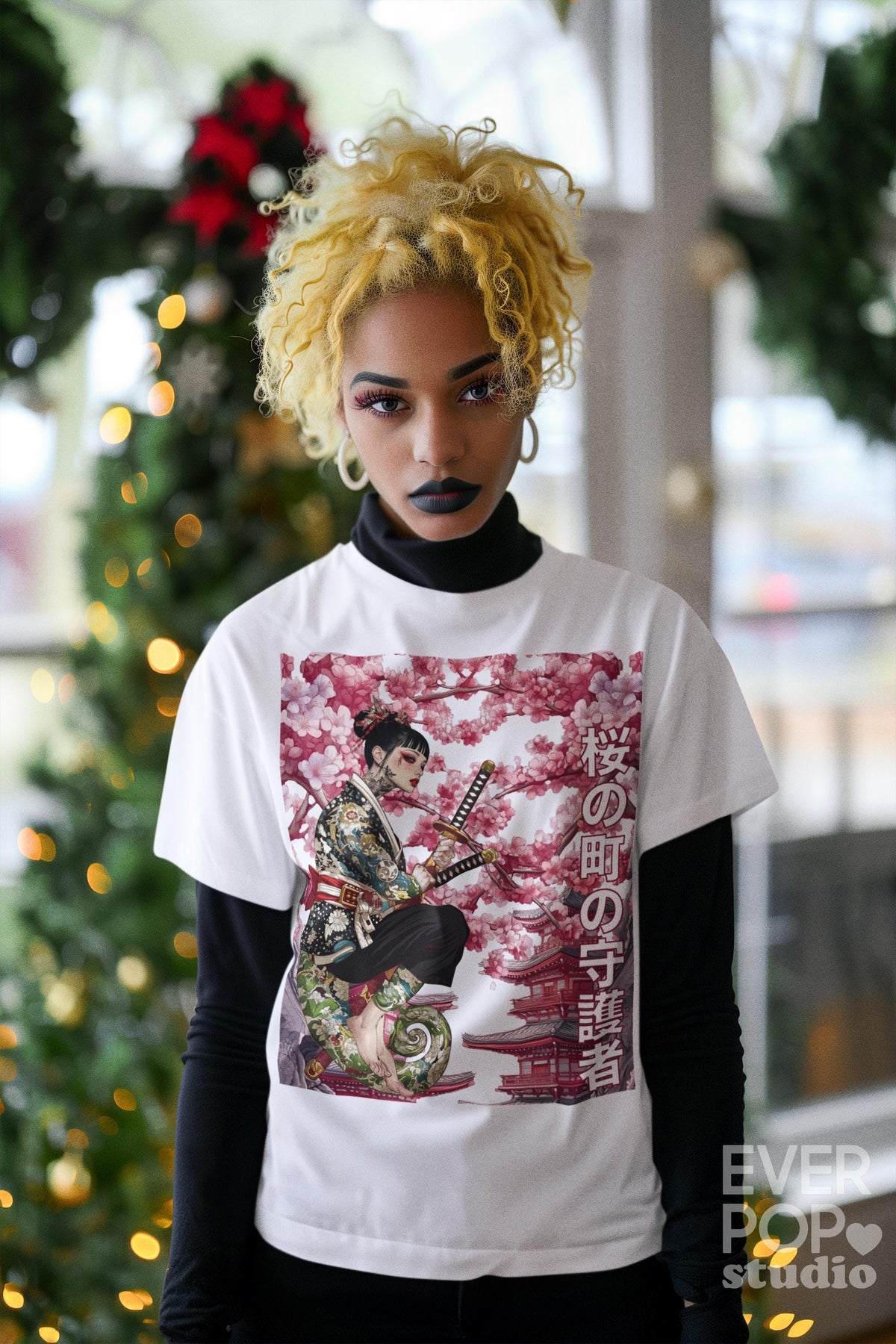 Cherry Blossom Shirt Sakura Graphic Tee Japanese Geisha Top Japan Floral Tshirt Flower Myth T Shirt Anime Manga streetwear Graphic Tee – Bold Style · Top Pick For Any Outfit