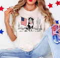 4th of July Patriotic Dog Unisex Shirt Western Dog Shirt Cowgirl Vintage Tee Independence Day Shirt For Her For Him Graphic Tee – Soft Feel · Trending Graphic Apparel