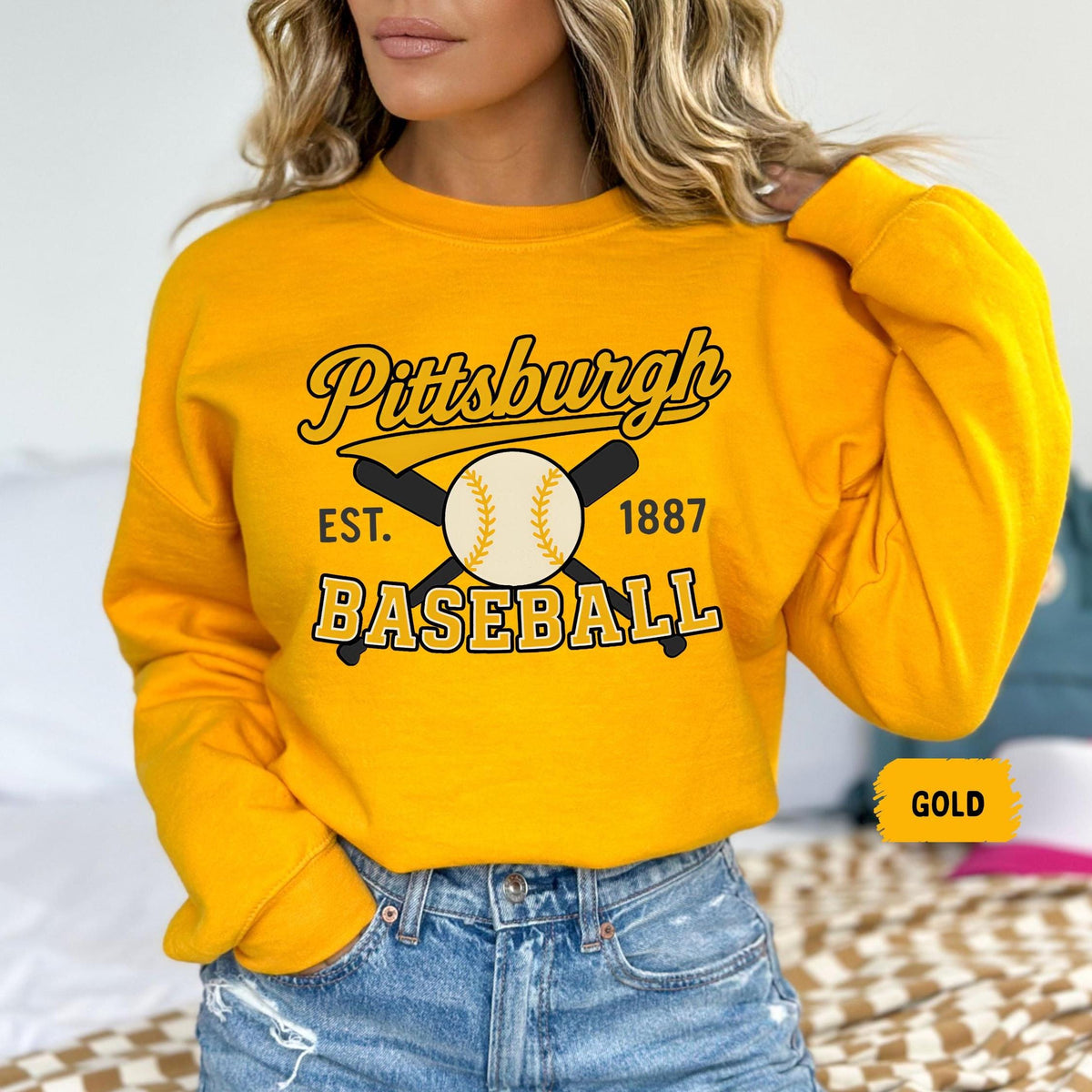 Vintage Pittsburgh Baseball Sweatshirt Retro Sports Crewneck Jumper Unisex Pullover Gift for Fans Pittsburgh Fan Apparel Sweatshirt – Warm & Stylish · Must-Have Style